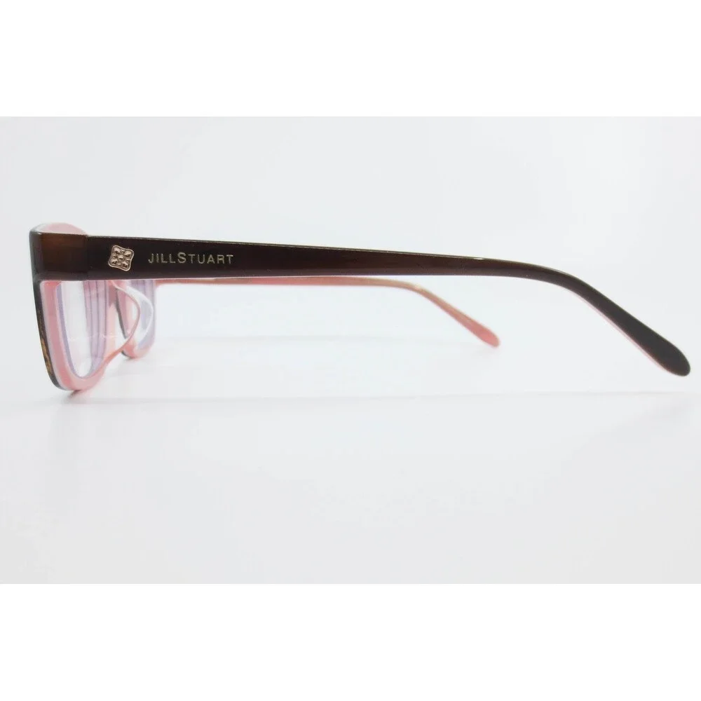 Jill Stuart Eyeglasses JS471-TCUF Brown Pink Rectangular Frames 52-17-135